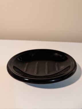 Black Ceramic Soap Dish